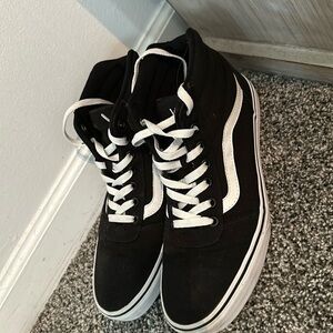 VANS Classic High Tops Black and White Size 10